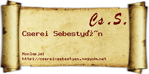 Cserei Sebestyén névjegykártya